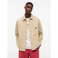 Tommy Jeans Hemdjacke TJM ESSENTIAL OVERSHIRT leicht überschnittene Schultern, halbgespreizter Kragen