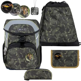 Belmil Schulranzen-Set MAXI 4tlg Dschungel "Night Hunter"