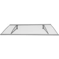 TRUTZHOLM Vordach 115 x 80 cm Aluminium Türdach Türvordach Haustürvordach Überdachung (1 St)