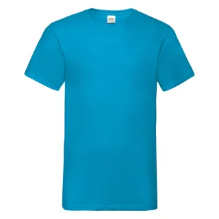 Fruit Of The Loom Valueweight T-shirt für Männer mit V-Ausschnitt, kurzärmlig (Azurblau)