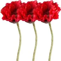 Kunstpflanze Kunstpflanze Mohn 3er-Pack