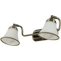 Licht-Erlebnisse Wandleuchte GRANDO, ohne Leuchtmittel, Badleuchte Wand Jugendstil Bronze schwenkbar Spiegelleuchte Lampe