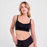 cfab (creamy fabrics) Bügelloser BH Compact Comfort BH-Schwarz-XL (1-tlg)