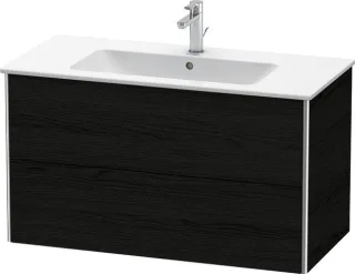 Duravit XSquare Waschtischunterbau wandhängend Eiche Schwarz Matt 1010x478x560 mm - XS417301616 XS417301616