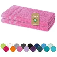 Lavea Gästehandtuch Bali Gästetücher 30x50 cm, Gästetuch, Gästehandtücher klein, Weiches Bio-Baumwollfrottee (Set, 2-St), Handtuch, Gästehandtuch-Set, GOTS-zertifiziert, 500g/m²