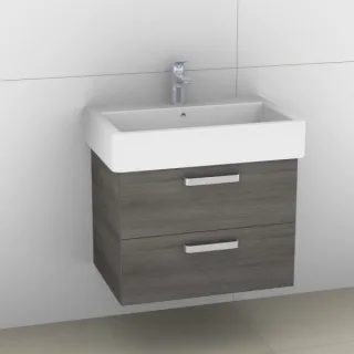 Artiqua 411 Waschtischunterschrank für Vero 045470 Graphit Struktur quer, 411-WU2L-D26-7070-401 411-WU2L-D26-7070-401