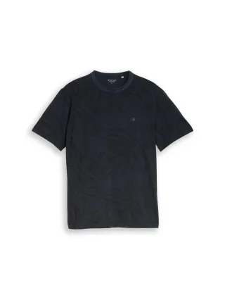 Tom Tailor - T-Shirt mit Allover-Print navy tonal leaf design - Gr. - XXL