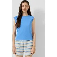 QS Muskelshirt T-Shirt Flammgarntop mit Spitze