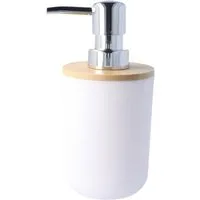 PARSA Beauty Seifenspender PARSA Beauty ESSENTIAL Bambus Seifenspender weiß rund Spender
