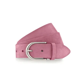 Vanzetti - * Velours-Damengürtel in 35 mm * schlichte Dornschließe in glänzendem Silber * femininer und modi... pink - Gr. - 90