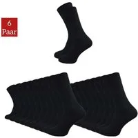 NERS Basicsocken für Damen und Herren aus 100% Baumwolle ohne Gummidruck (6-Paar, 12 Paar) für Business und Freizeit socken. Ohne drückende Naht