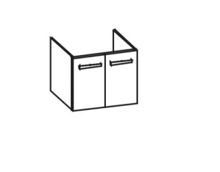 Artiqua 412 Waschtischunterschrank für Connect Air E0289, Oxid Hellgrau quer, 412-WU2T-I61-7183-721 412-WU2T-I61-7183-721