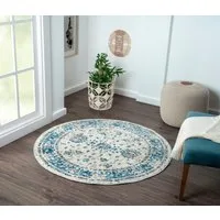 Myflair Möbel & Accessoires Teppich My Heriz, rund, Höhe: 8 mm, Kurzflor, klassisches Orient Design, besonders weich durch Microfaser