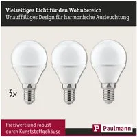 Paulmann LED-Leuchtmittel Tropfen 4W E14 230V Warmweiß 3er-Pack, 3 St., Warmweiß, 2700 Kelvin