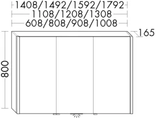 Burgbad Spiegelschrank Sys30 PG1 Aqua 800x1108x165 Sys30 PG1 Aqua, SPRQ110L320 SPRQ110L320