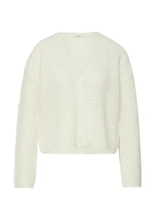 s.Oliver - Strickjacke creme - Gr. - 42