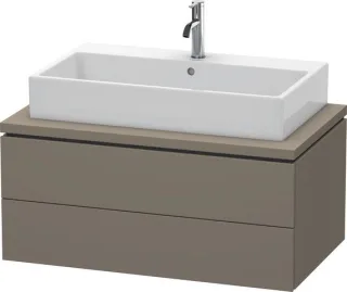 Duravit L-Cube Konsolenwaschtischunterbau wandhängend Flanell Grau Seidenmatt 920x547x400 mm - LC581 LC581809090