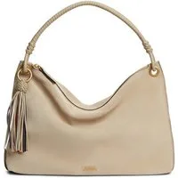 Tommy Hilfiger Schultertasche TH STATEMENT LEATHER BAG SUEDE, Damen Tragetasche, Handtasche mit modischen Quasten