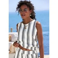 LASCANA Tanktop aus strukturierter Ware, sommerliches Top mit Streifen