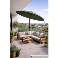 Leco Sonnenschirm Shanghai Sonnenschirm Balkonschirm Terrassenschirm Schirm, LxB: 250x260 cm, Kurbelbedienung, Abknickfunktion / Neigungsverstellung