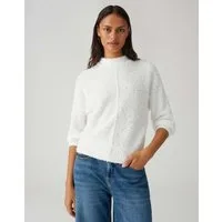 OPUS Strickpullover Punew aus flauschigem Effektgarn Regular Fit lockere Passform, schmal zulaufend, 3/4 Arm, weicher Griff