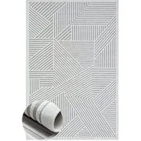 Wohnando Teppich MY-RUG Outdoor-Teppich "Audrey" 200x140 cm, grau, rechteckig, Höhe: 8 mm, mit schlichtem Hoch-Tief-Design