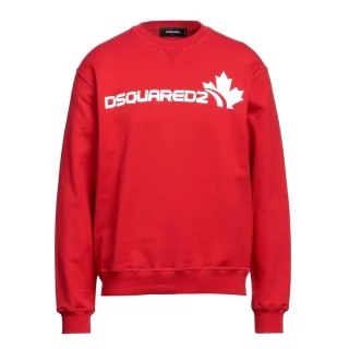 Dsquared2 - Rotes Sweatshirt mit auffälligem Ahornblatt-Logo