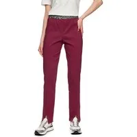 Marc Cain Schlupfhose Mon Cherry Premium Damenmode Model: Siena, Gummibund in Leoprint