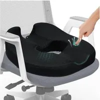 LuxusKollektion Sitzkissen Orthopädisches Donut Sitzkissen Schwarz 44.5*47.0*14cm - Large