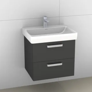 Artiqua 415 Waschtischunterschrank für Pro S 810963 Anthrazit Hochglanz, 415-WU2L-L54-7015-51 415-WU2L-L54-7015-51