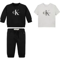 Calvin Klein Jeans Shirt & Hose (Set, 3) weiche Stretch-Baumwolle, normale Passform