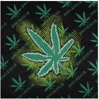 Goodman Design Bandana Multifunktionstuch Halstuch Kopftuch, Hanfblatt 100 % Baumwolle