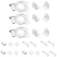 FELIXLEO Zubehör-Set Rollo Ersatzteile Set 17mm Halterungen mit Befestigungen Weiß, (3-tlg)