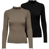 JDY Longsleeve FRANSISKA (Set) in Rippstrick im 2er Sparpack