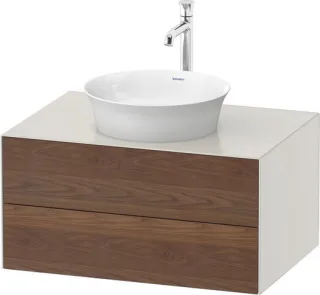 Duravit White Tulip Konsolenwaschtischunterbau wandhängend Amerikanischer Nussbaum & Nordic Weiß Mat WT498507739