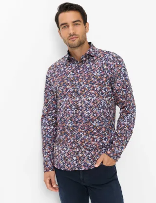 Brax Herren Hemd Style HAROLD navy, dunkelblau, Gr. L