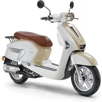 PRIKE Motorroller Classic Roller VL50, (45km/h), 50 ccm, 50 ccm, 45 km/h, Euro 5, Kraftstoffeinspritzung (EFI), Lenkerschloss, Staufach, Scooter, LED