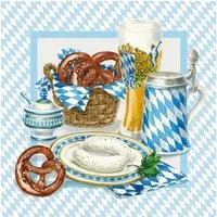 Ambiente Luxury Paper Products Papierserviette 20 Servietten White Sausage 33x33cm, (20 St)
