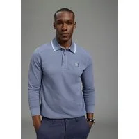 DELMAO Langarm-Poloshirt Neue Kollektion! schmale Passform, Langarm, unifarben, aus Piqué-Material