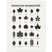 Posterlounge Wandbild Heimische Baumblätter, Iris Luckhaus, erhältlich als Poster, Leinwandbild, Wandsticker oder Acrylglasbild