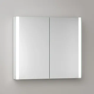 KEUCO Royal Atlas LED Spiegelschrank 80 x 71 x 12,7 cm mit 2 Türen, Aufputz 211201450026