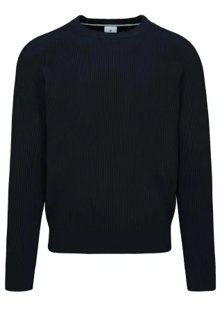 BASEFIELD - NOS Rundhals Pullover night blue - Gr. - XXL