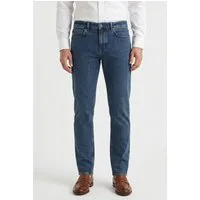 BOSS ORANGE 5-Pocket-Jeans RE.MAINE Regular Fit, Baumwoll-Mix, used washed