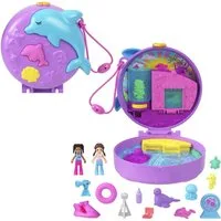 Mattel® Minipuppe Mattel HWN96 - Polly Pocket Delfin retten und Spielen Schatulle