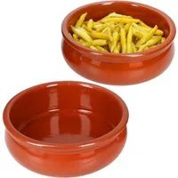 MamboCat Tapas-Schale 2x BERLIN Cazuela Schale bauchig Ø15,7cm Tonware Gr. M mediterran, Ton