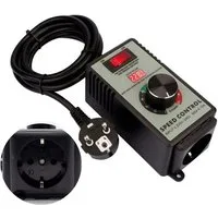 PRIISF Steckdose Drehzahlregler AC 230V 4000W Frequenzumrichter Motorspannungsregler, 10A, Drehzahlsteller Drehdimmer Steckdosendimmer Motorregler, Drehzahlsteuerung Drehzahlsteller mit Drehknopf, AC SCR Motor Regler Spannungsregler Drehzahlregler Di