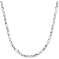 Copenhagen Studios Edelstahlkette Schmuck Geschenk Halskette Glittery Cuban, mit Strassstein
