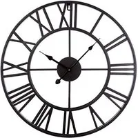 TUWENA Wanduhr Große Wanduhr,40/50cm Ohne TickgeräUsche Römische Ziffer Quarz Wanduhr (Betriebene Wanduhr Einfach Lesen für Zuhause Schlafzimmer Büro Schule)