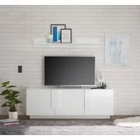 Home affaire Lowboard Jupiter, Breite 181 cm, TV-Board 3 Türen - Soft Closing, TV-Schrank, TV-Schrank, moderne Griffblende, FSC®, cleveres Stauraumkonzept