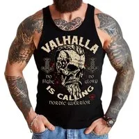 LOBO NEGRO® Tanktop Muskel Shirt für Wikinger Nordmann Keltic Fans: Valhalla is calling